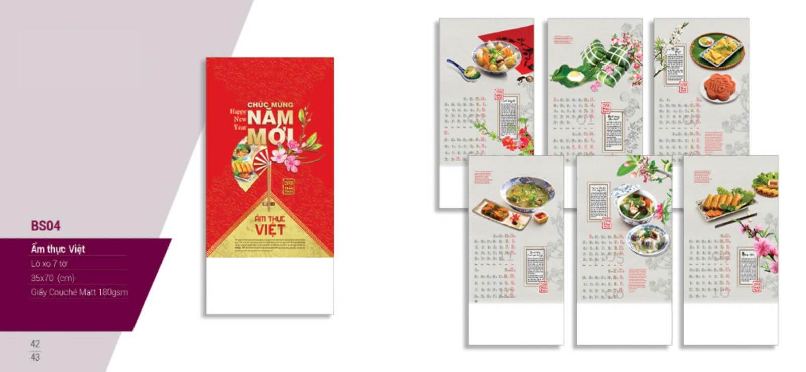 Mẫu lịch lò xo đẹp